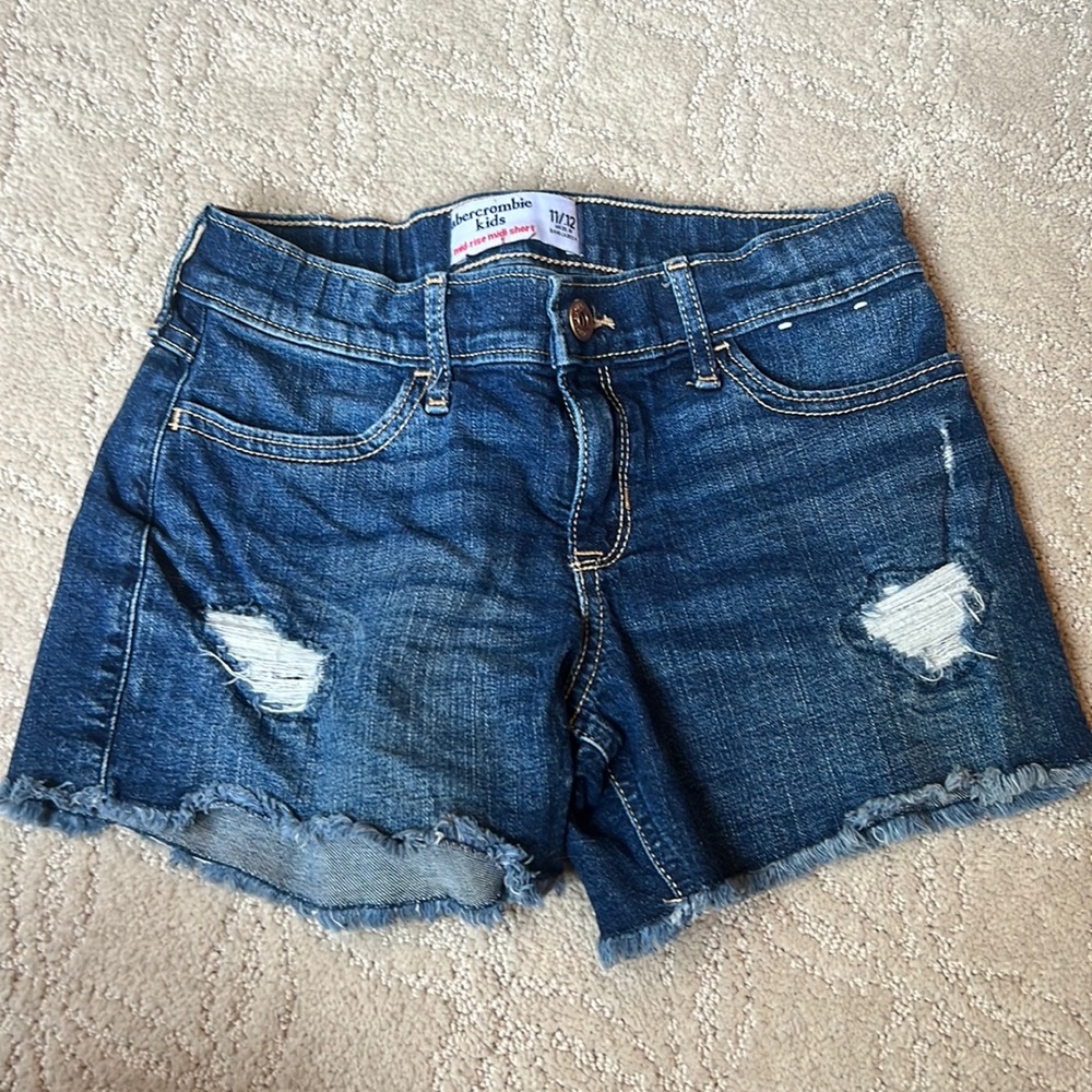 Girls mid rise jean short